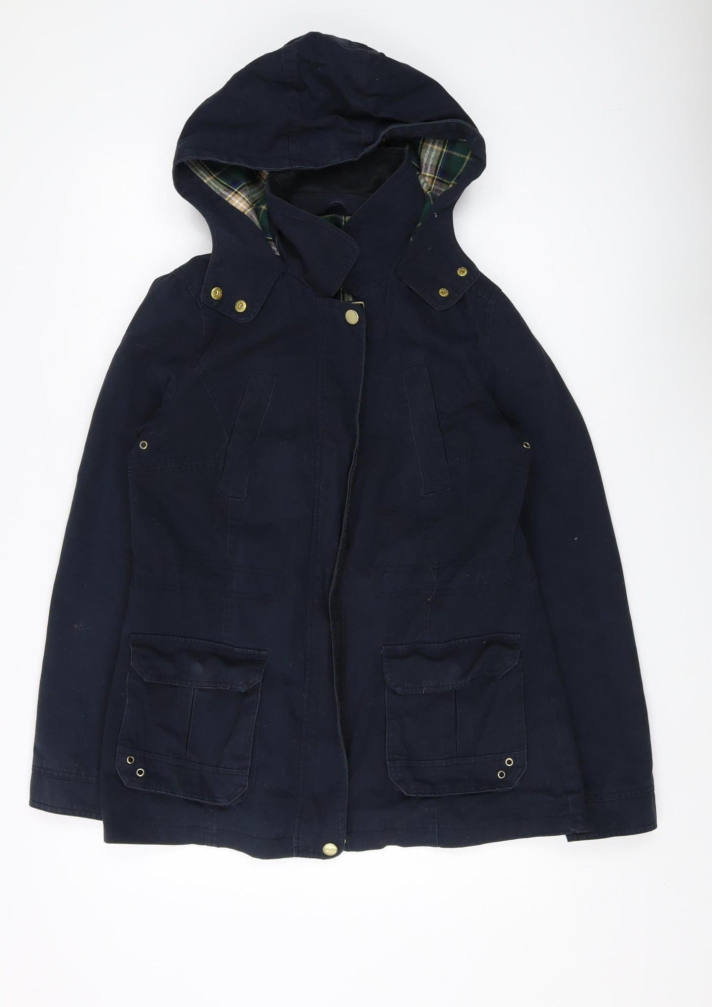 New Look Women's Blue Parka Jacket Size 12