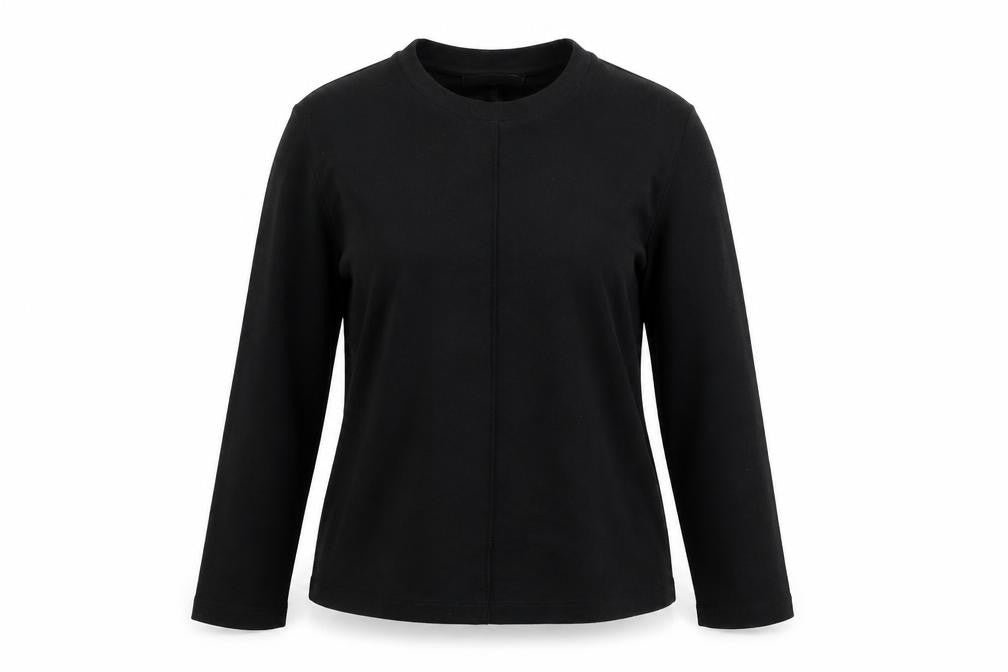MNG Women's Black Basic Long Sleeve Top