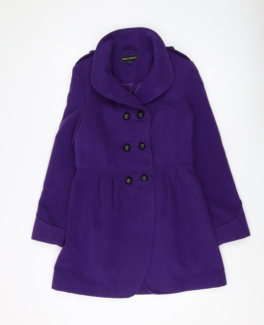 Vintage Boutique Women's Purple Pea Coat Size 10