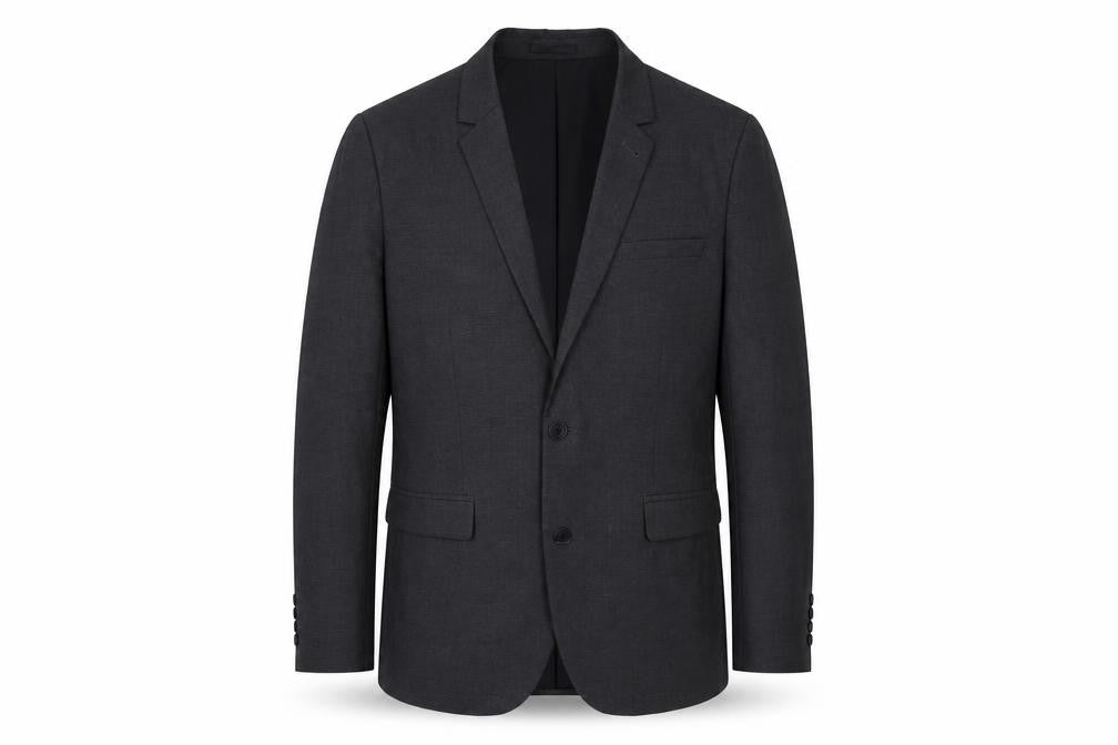 Front view of ASOS Men's Grey Regular Fit Blazer, size 40R