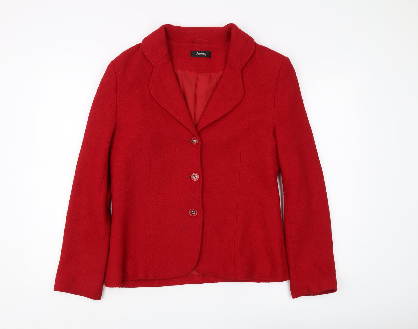 Alexara Women's Red Suit Jacket Size 12 Classic Style