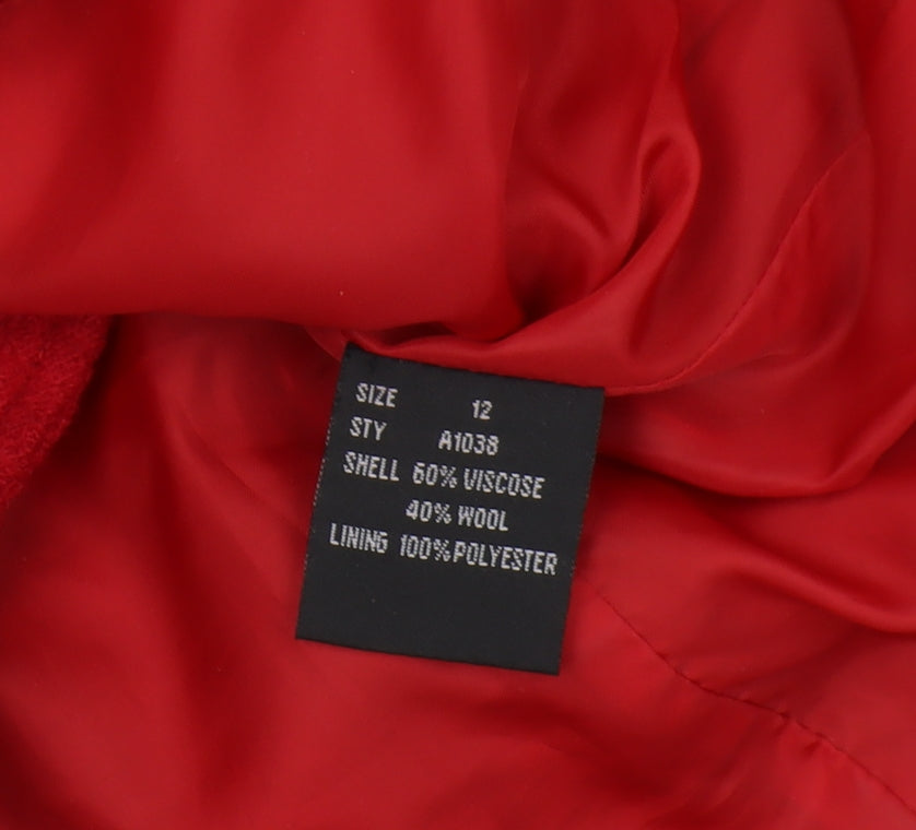 Alexara Women's Red Suit Jacket Size 12 Classic Style