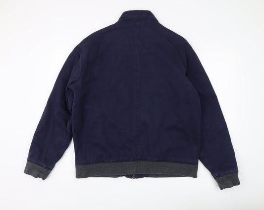 Marks and Spencer Men's Blue Bomber Jacket, L