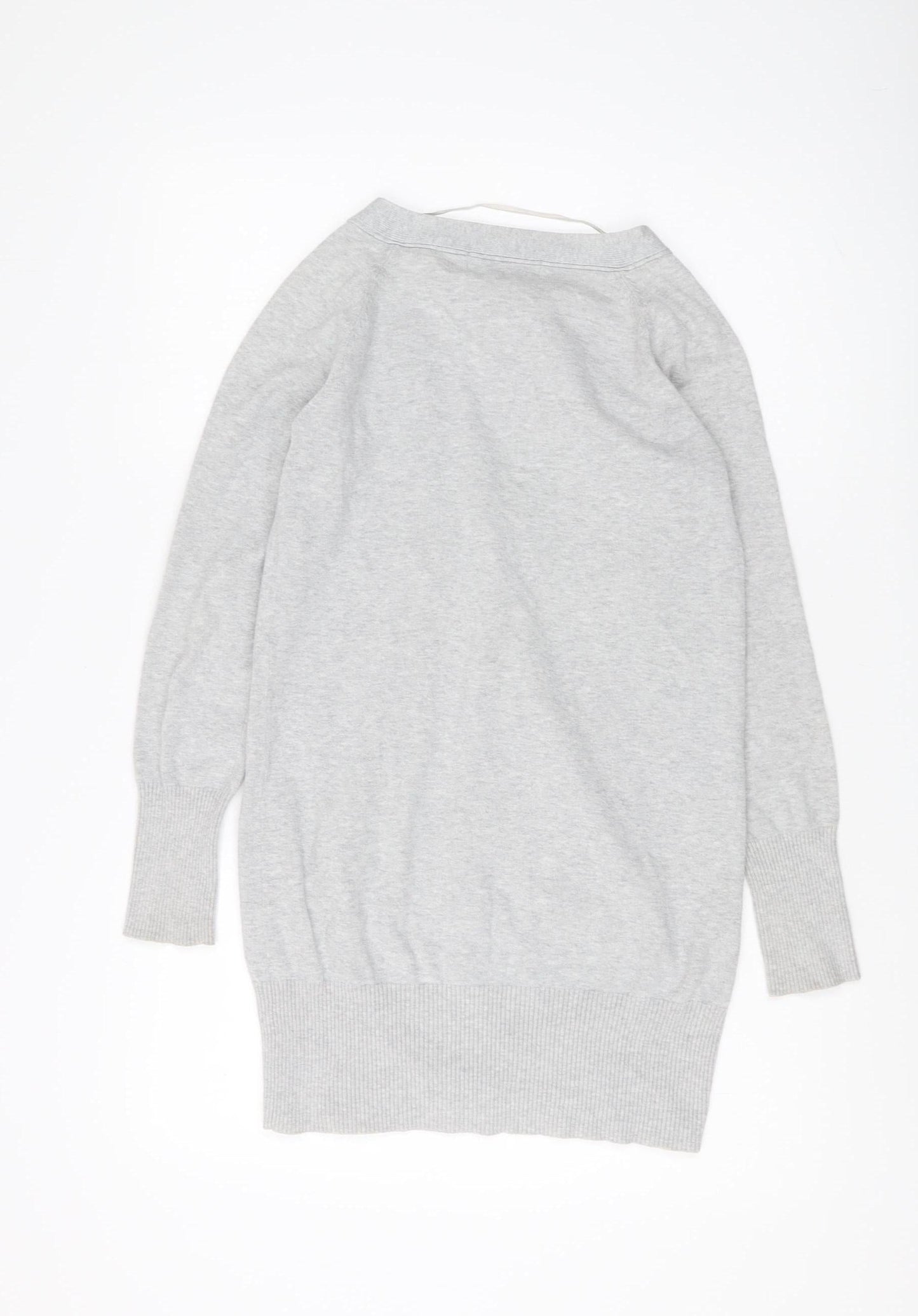 Zara Women's Grey Cardigan - Size 8, Pockets