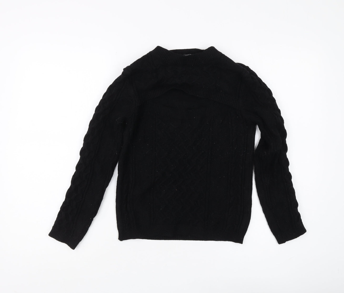 Quiz Women's Black Cable-Knit Long Sleeve Jumper