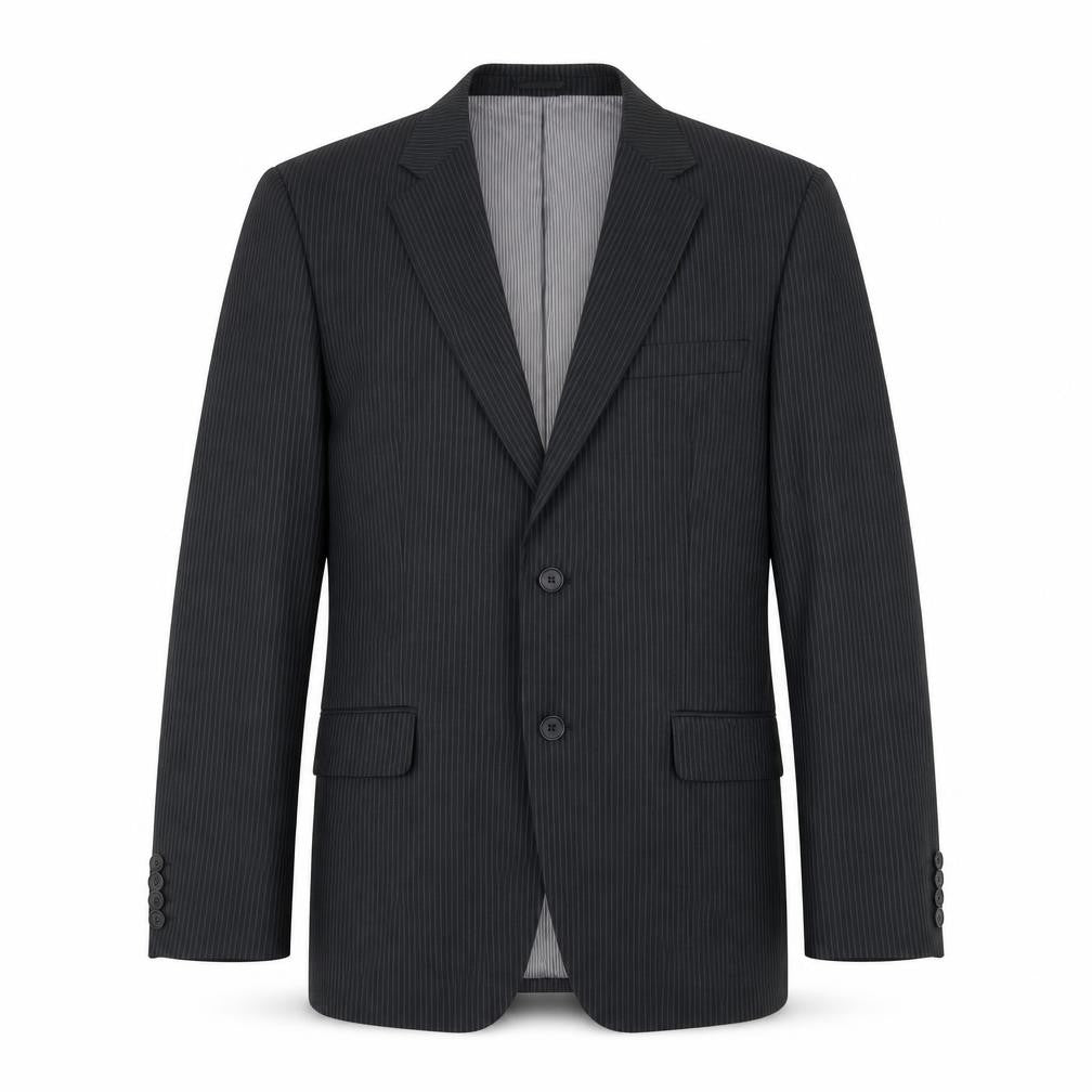 Burton Men's Black Striped Blazer Size 38 Slim Fit