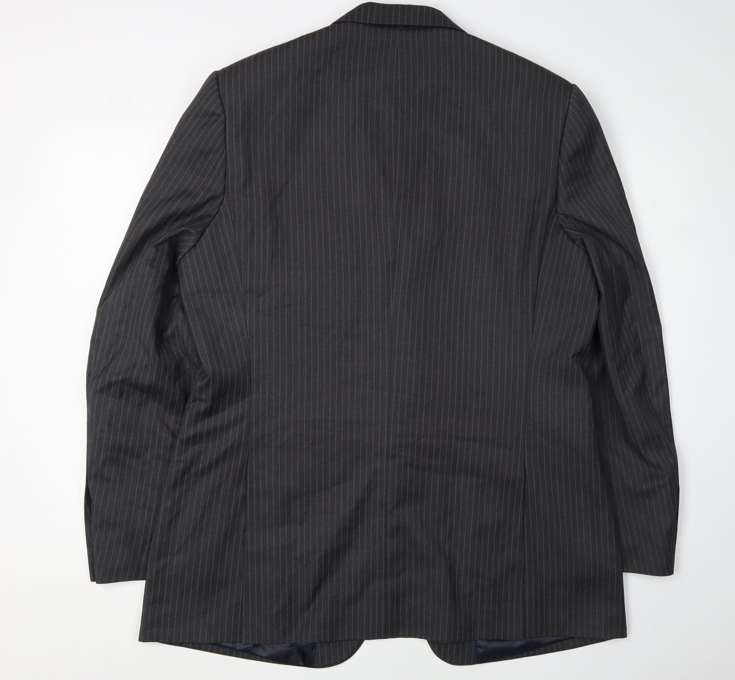 BHS Men's Grey Stripe Blazer 42L, Classic Formal Style