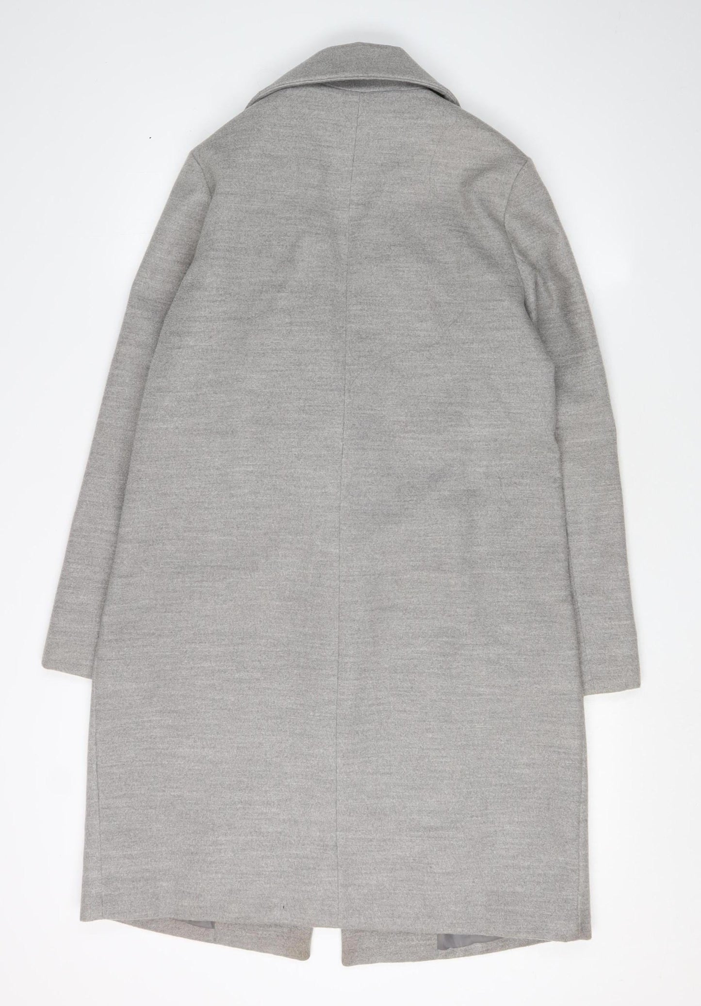 New Look Women's Grey Overcoat, Size 8, Classic Style