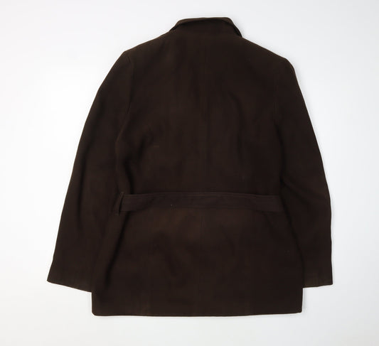 Charlotte Halton Women's Brown Belted Jacket, Size 16