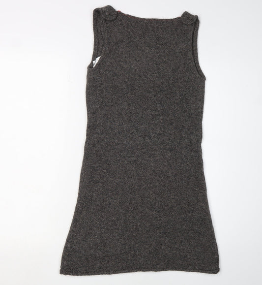 White Stuff Grey Tank Dress Women UK 8 Wool