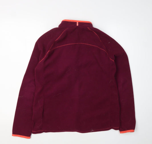 Decathlon Girls Red Fleece Jacket Mid-Length 14 Years