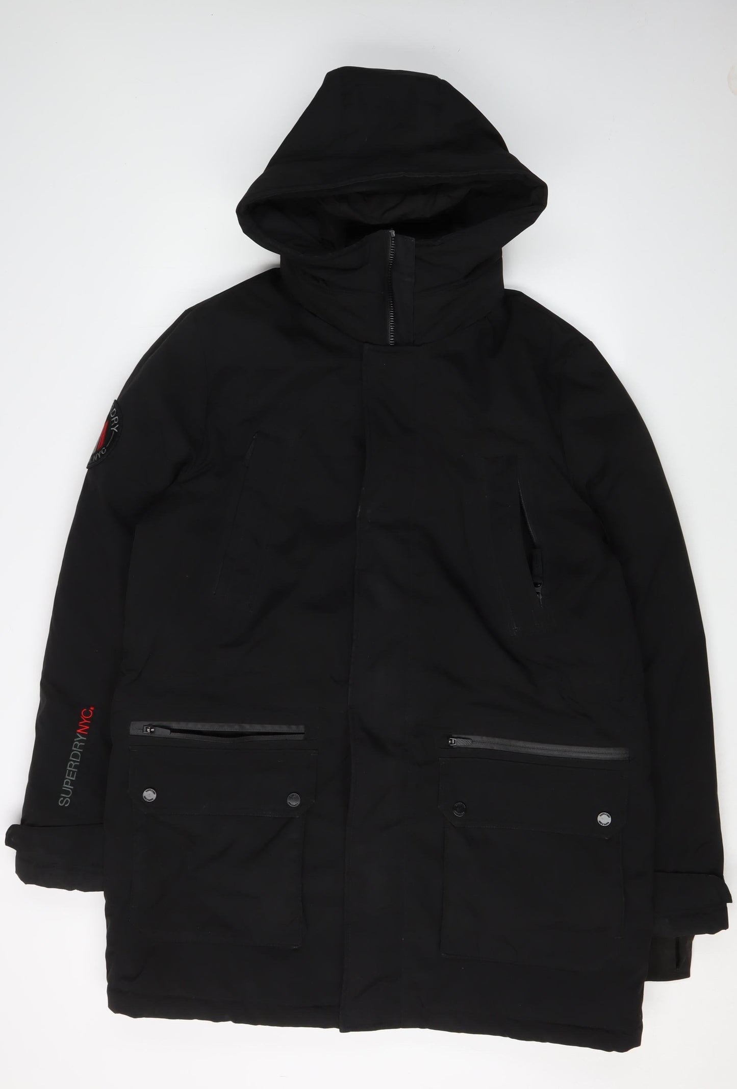 Superdry Men's Black M Hooded Parka Jacket