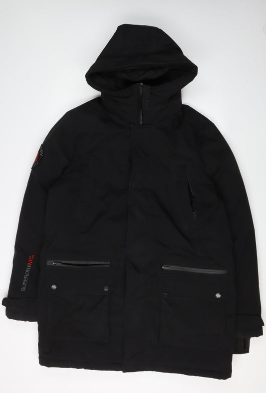 Superdry Men's Black M Hooded Parka Jacket