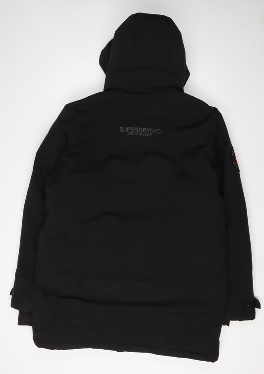 Superdry Men's Black M Hooded Parka Jacket