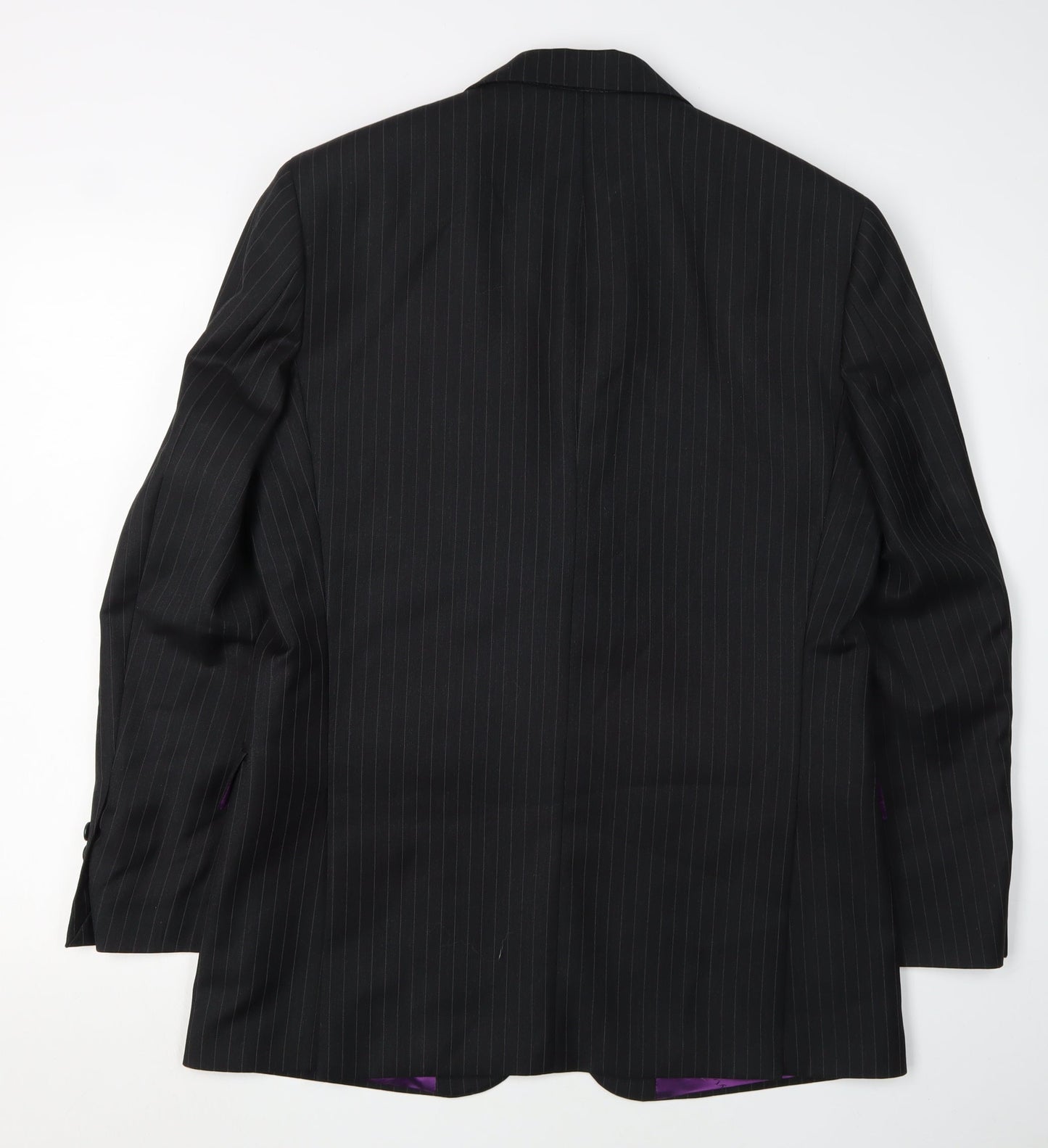 Scott & Taylor Men's Black Regular Fit Wool Suit Jacket 38R
