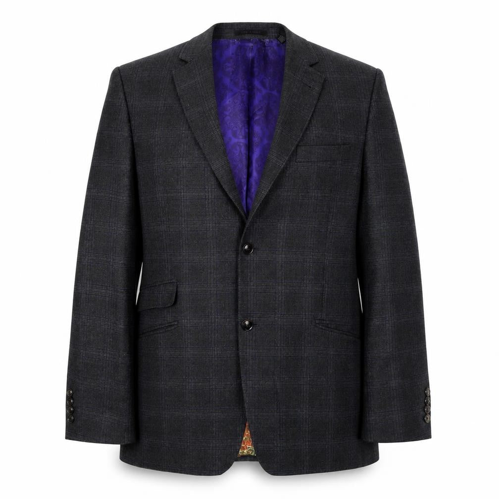 Mens 42 Chest Regular Ted Baker Grey Two-Button Blazer