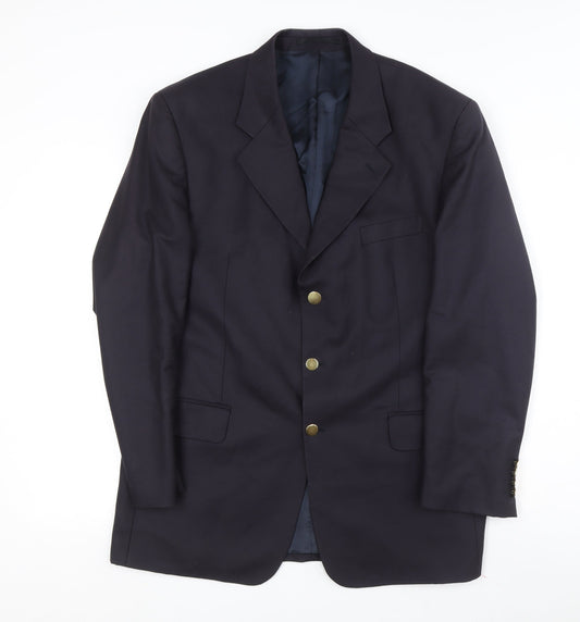 Lipman and Sons Men's Blue Blazer, Size 42R, Regular Fit