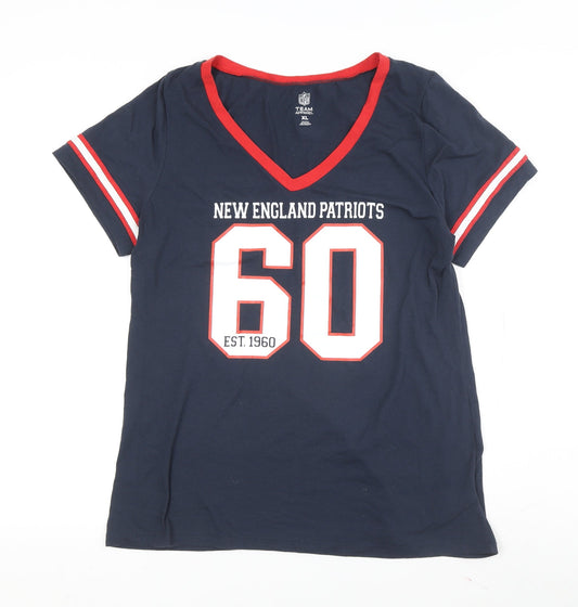 NFL Team Apparel Women Blue XL Jersey T-Shirt