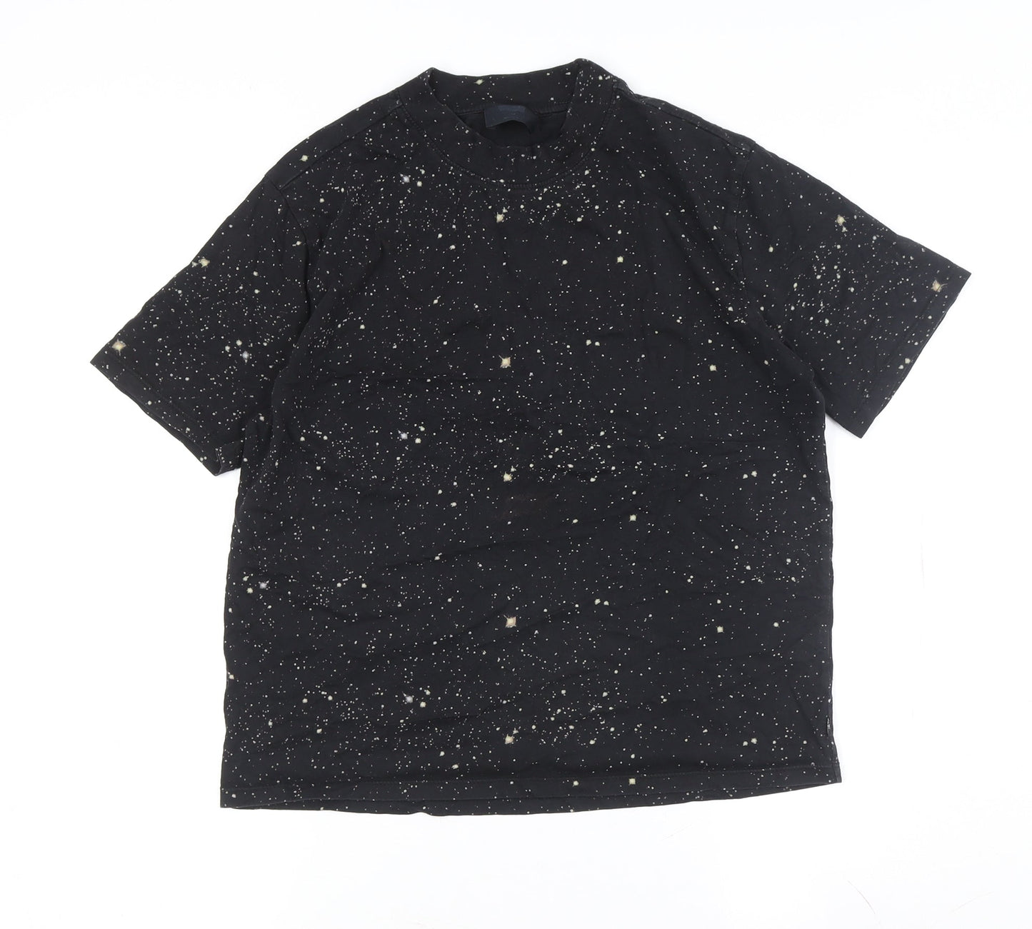 Black Women's M Cotton Crew Neck T-Shirt