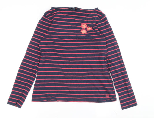 Crew Clothing Women's Multicoloured Stripe T-Shirt Size 12
