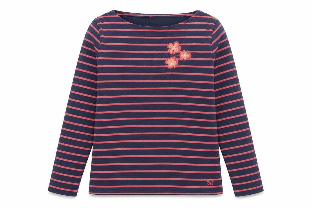 Womens UK Size 12 Crew Clothing Company Multicoloured Cotton T-Shirt