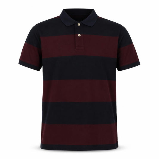 French Connection Men's Multicoloured Polo, L, Striped