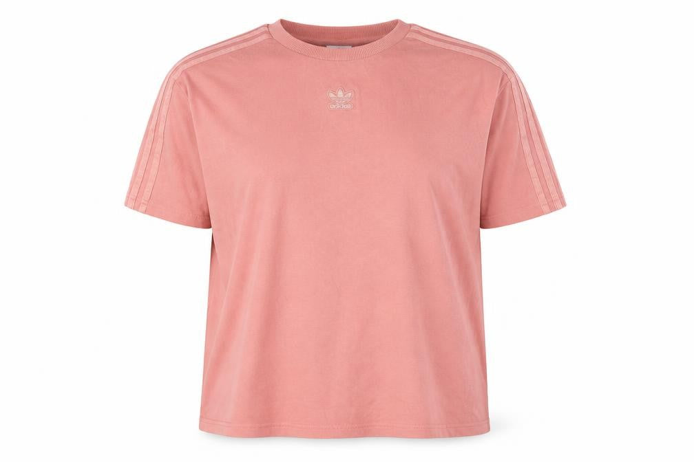 Womens UK Size 14 adidas Pink Cotton T-Shirt