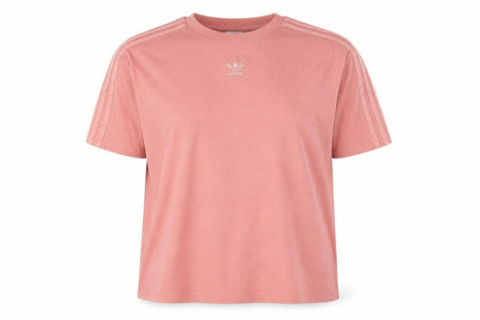 Womens UK Size 14 adidas Pink Cotton T-Shirt