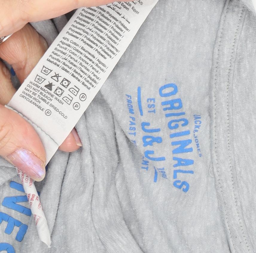 Jack & Jones Men's Grey XL Graphic T-Shirt