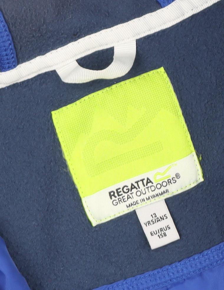 Regatta Boys Blue Hooded Jacket 13 Years Lightweight