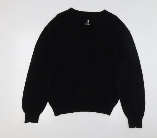 Sean Balketos Men's Black V-Neck Sweater - Size L