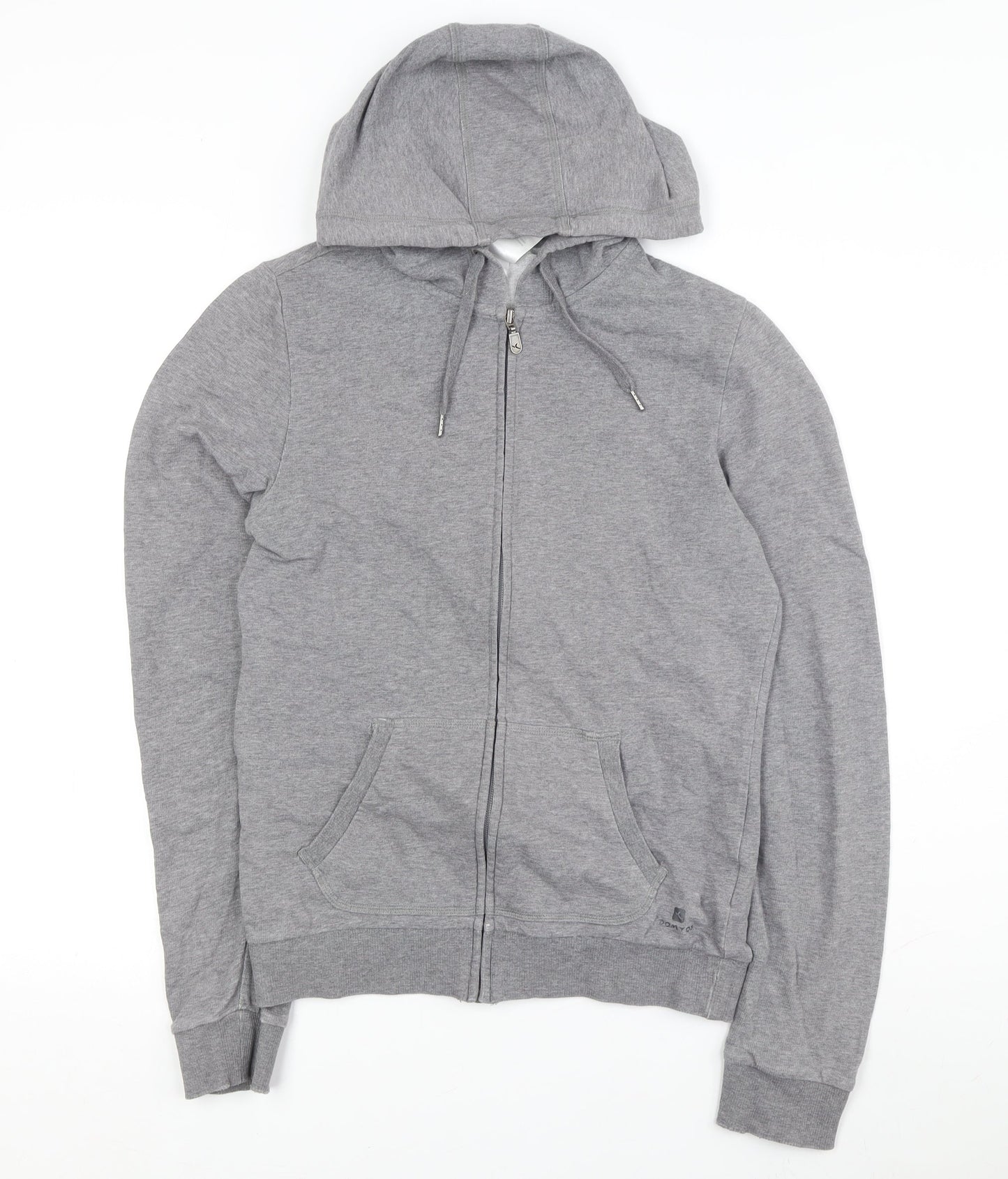 Domyos Grey Full Zip Hoodie, Unisex S, All Seasons