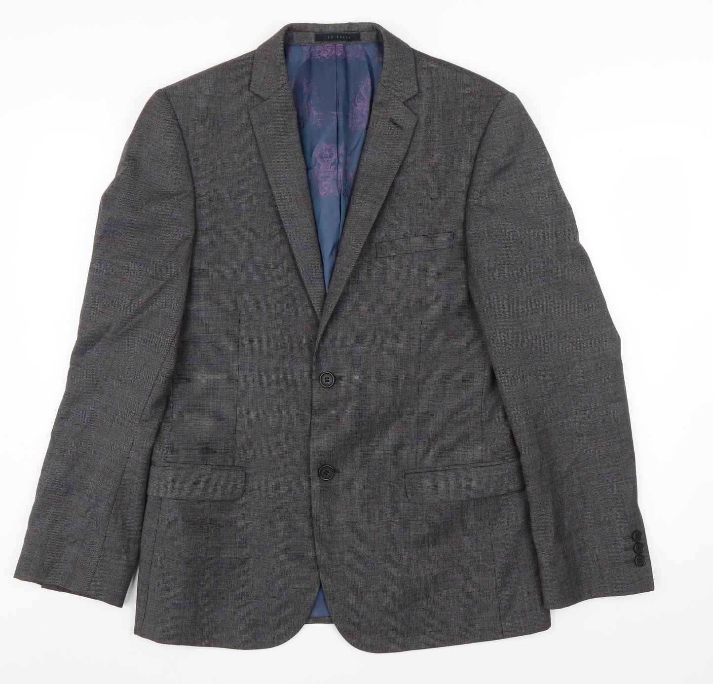 Ted Baker Men's Grey Blazer 38R Classic Business