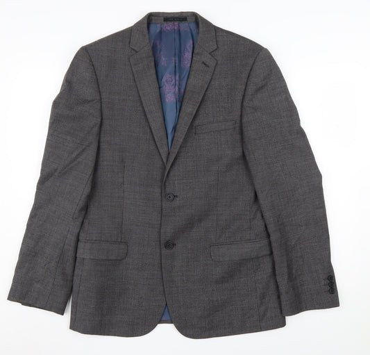 Ted Baker Men's Grey Blazer 38R Classic Business