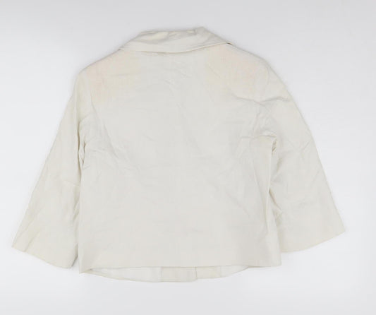 Missy In Love Women's White Blazer Size 10