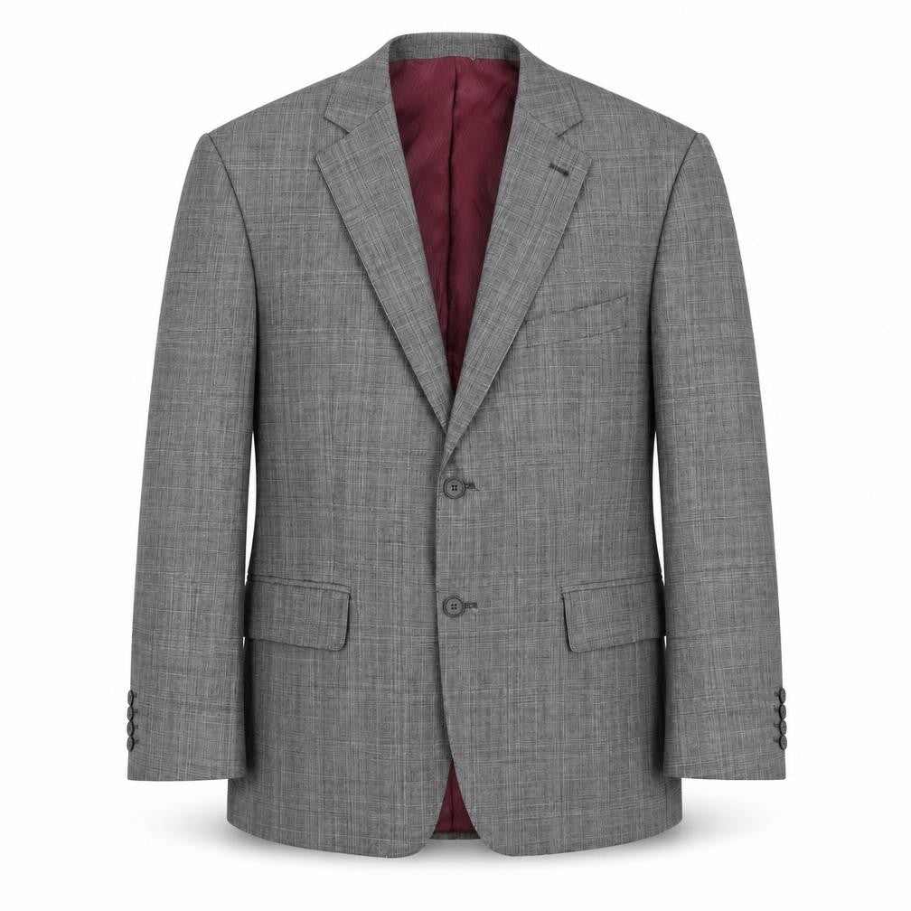 Mens 42 Chest Regular Jeff Banks Grey Two-Button Blazer