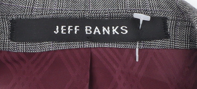 Jeff Banks Men's Grey Check Wool Blazer 42S