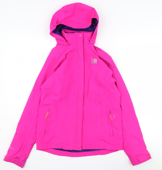 Karrimor Girls Pink Hooded Jacket 13 Years Water Resistant