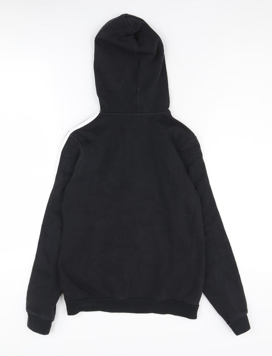 Adidas Boys Black Full Zip Hoodie - 11-12 Years