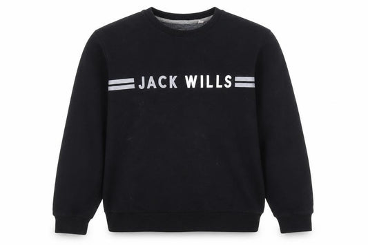 Mens UK XL Regular Jack Wills Black Pullover Sweatshirt