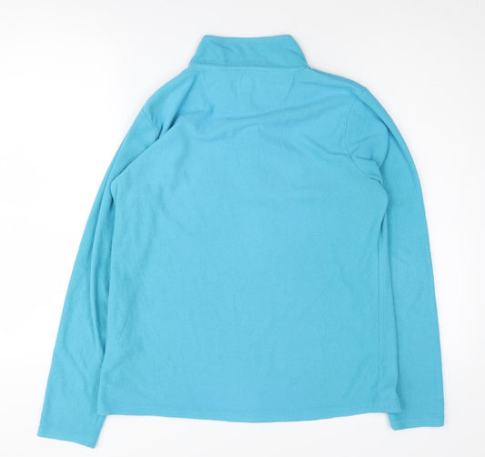 Peter Storm Women Blue 1/4 Zip Fleece Sweatshirt Size 14