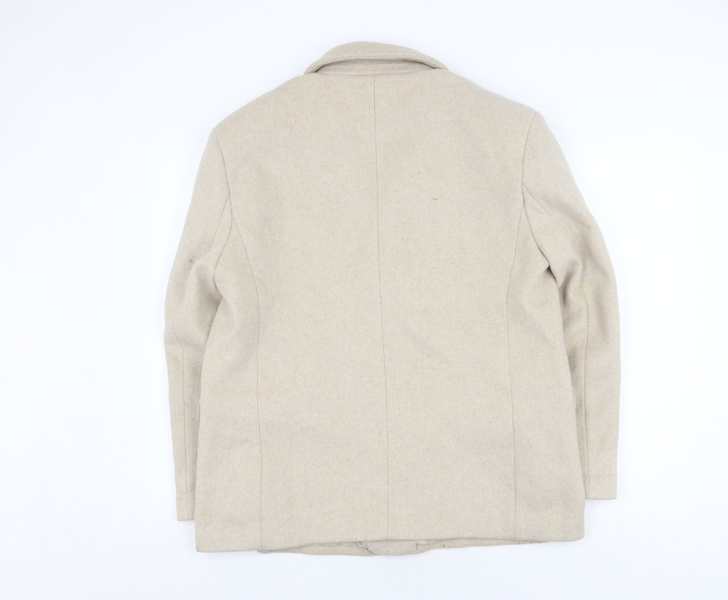 Boohoo Women's Beige Wool Blend Blazer Size 10