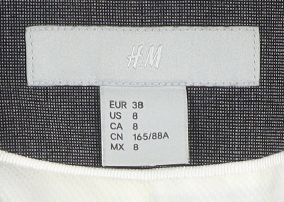 H&M Women's Grey Slim Fit Suit Jacket Size 10