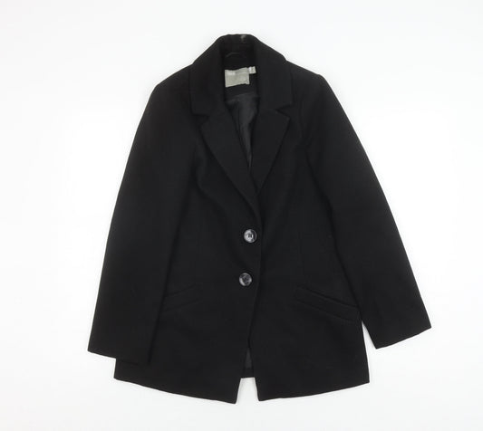 ASOS Women's Black Coat Size 6 - Stylish Winter Essential