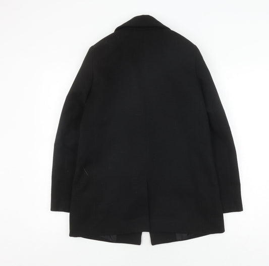 ASOS Women's Black Coat Size 6 - Stylish Winter Essential