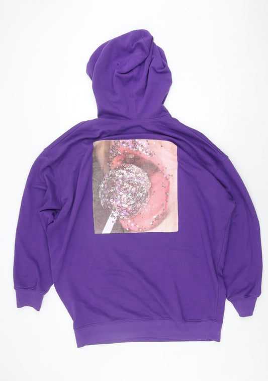 Missguided Women's Purple Pullover Hoodie, Size 12