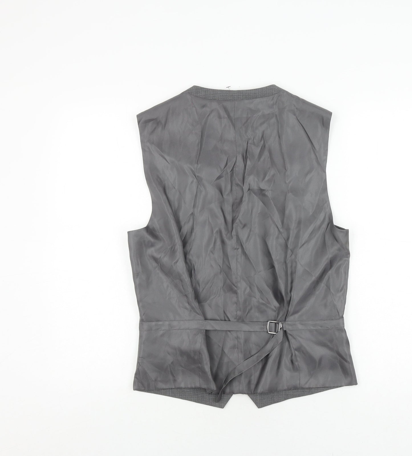 Next Men's Grey Waistcoat, Size 38R, Regular Fit