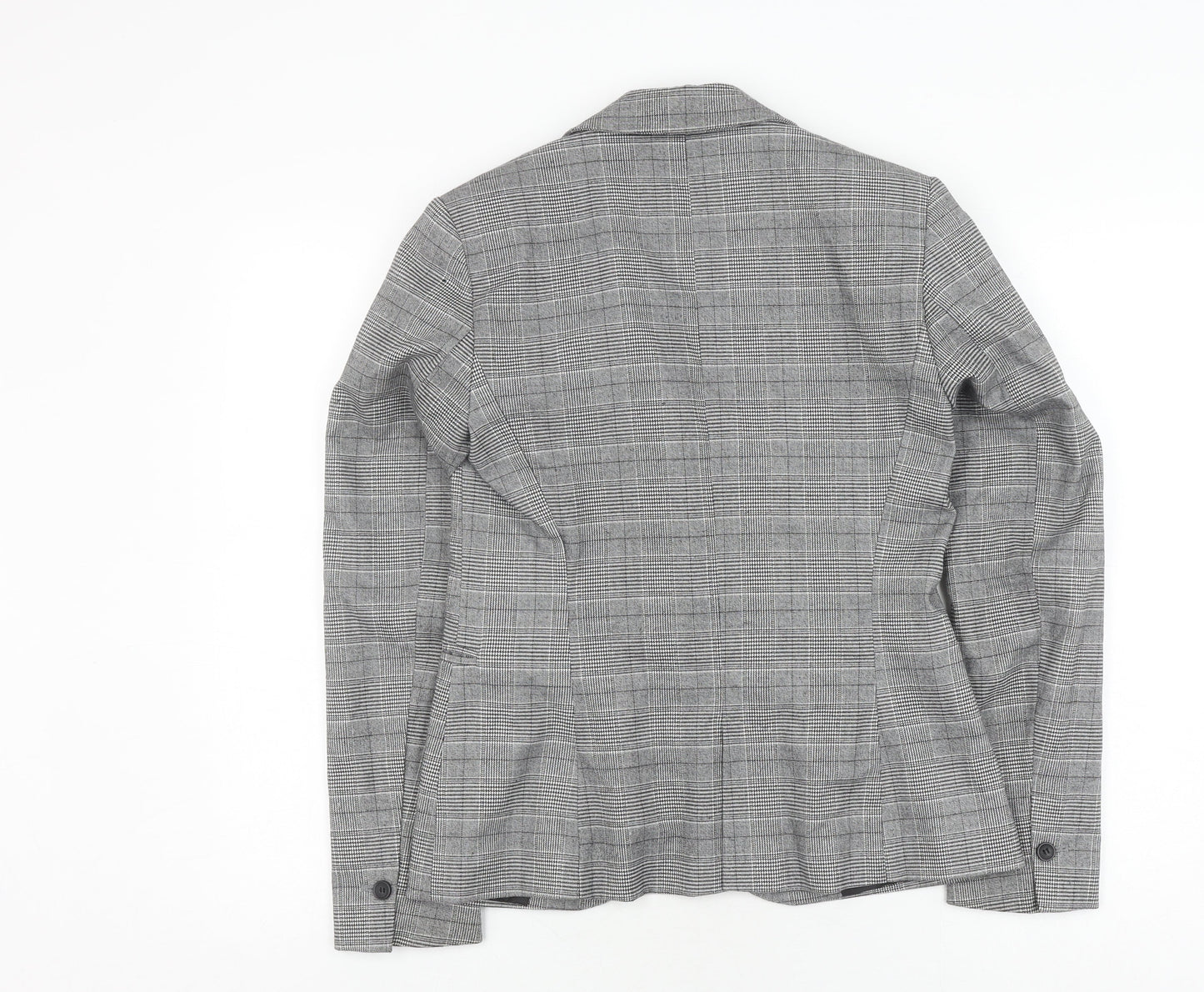 Zara Women's Grey Check Blazer, Size 6, Business Casual