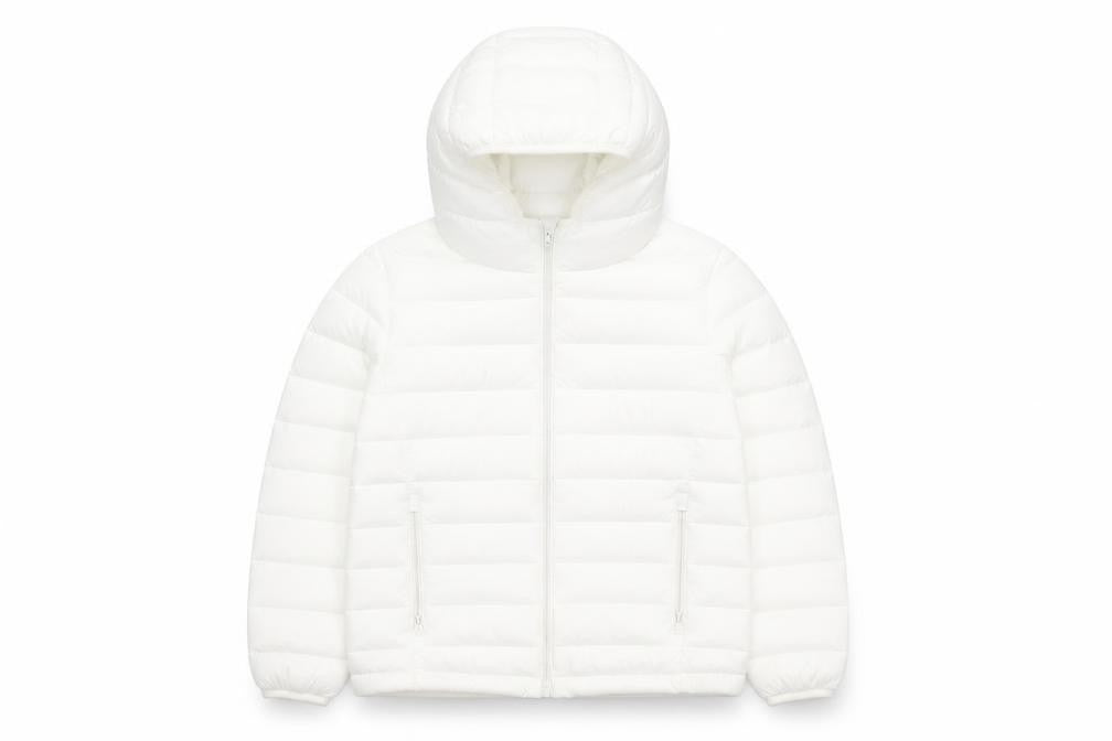 Pull&Bear Unisex Kids White Puffer Jacket S Winter Casual