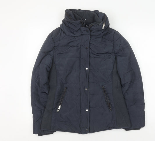 Laura Ashley Women's Black Puffer Jacket UK 10